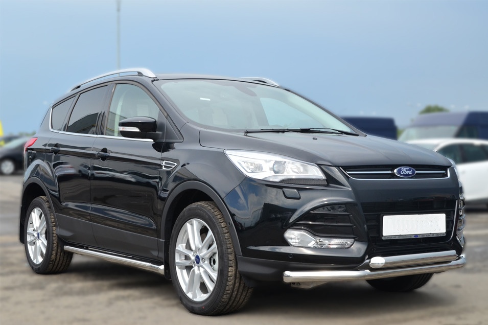 Пороги ф76 труба из нержавеющей стали Ford Kuga (2013)